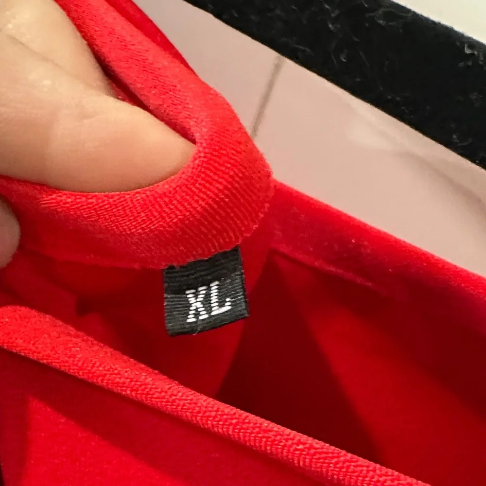 Red One-Shoulder Ruffle Top - Picture 3 of 3